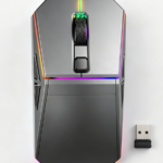 Retro-futuristic metal casing Wireless RGB Gaming Mouse
