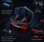 Wireless Gaming Headphone with Charging Case and Built-in Mic - Image 3